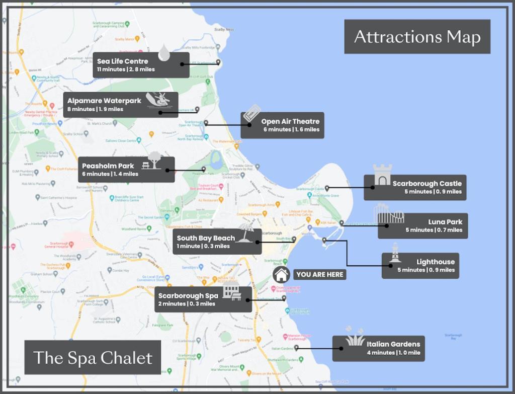 The Spa Chalet Scarborough Hot Tub, Pool, Gym, Beach Location Zewnętrze zdjęcie